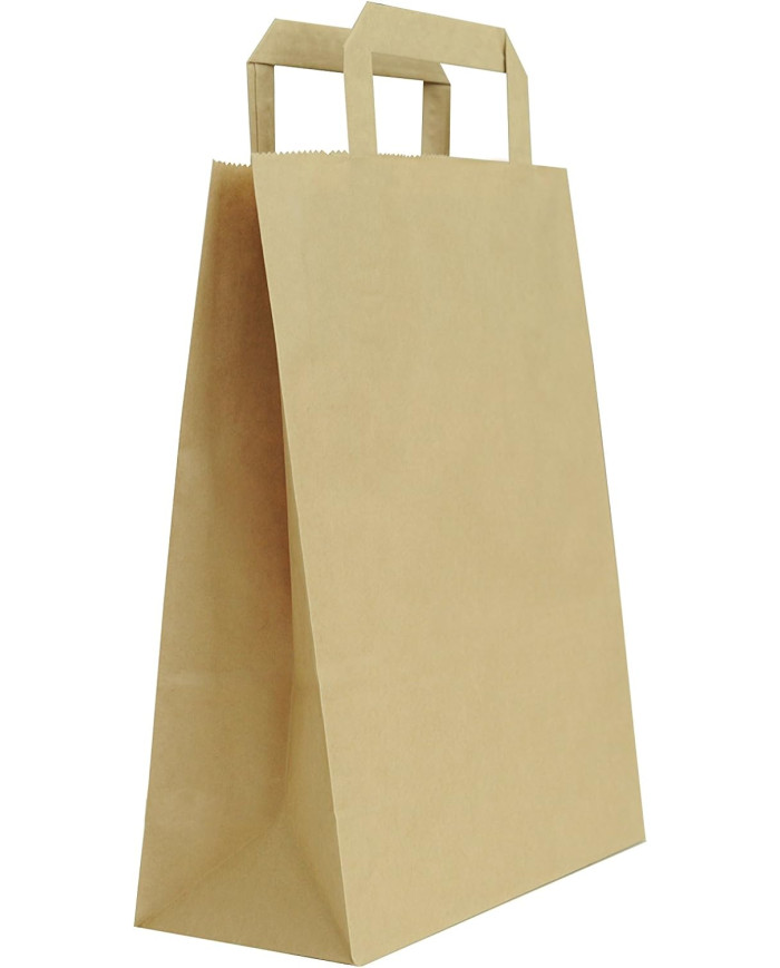 BUSTE IN CARTA AVANA 32+17X45 MANICO PIATTO PZ 25