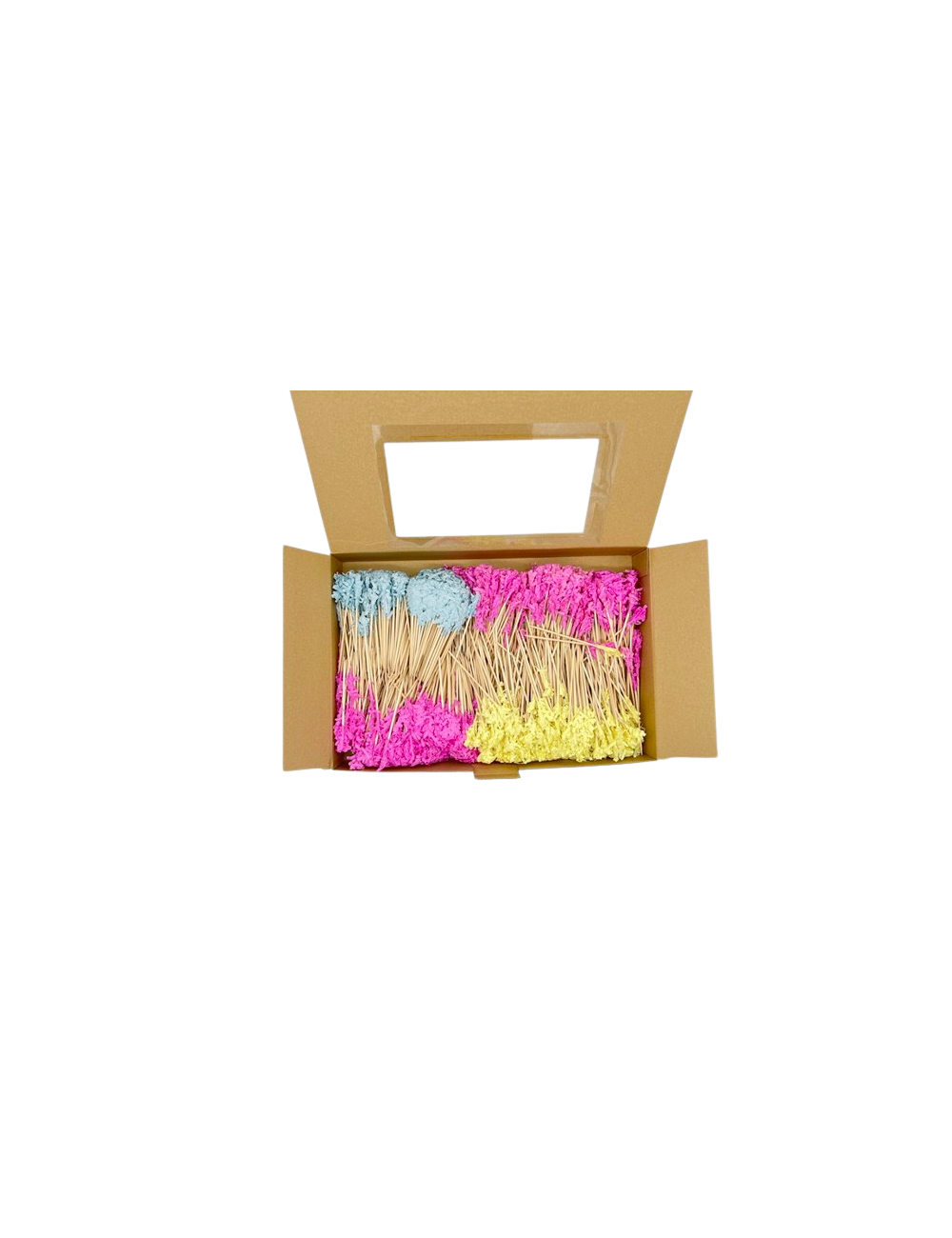 STUZZICADENTI CON FRILL COL. ASSOR. 100 MM PZ1000