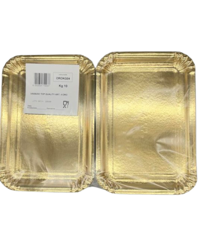 VASSOI ORO IN CARTONE PER ALIMENTI N4 10 KG