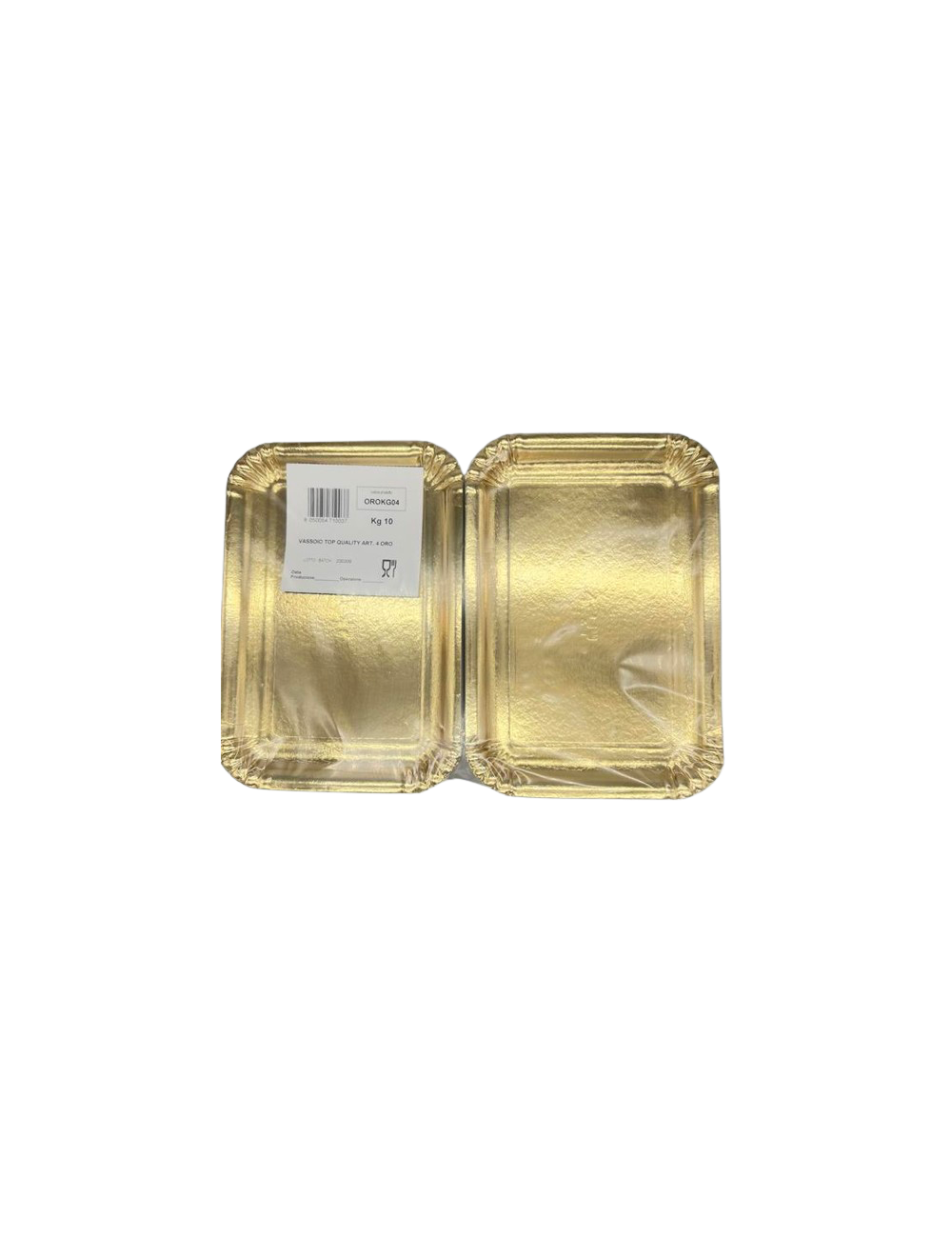 VASSOI ORO IN CARTONE PER ALIMENTI N4 10 KG