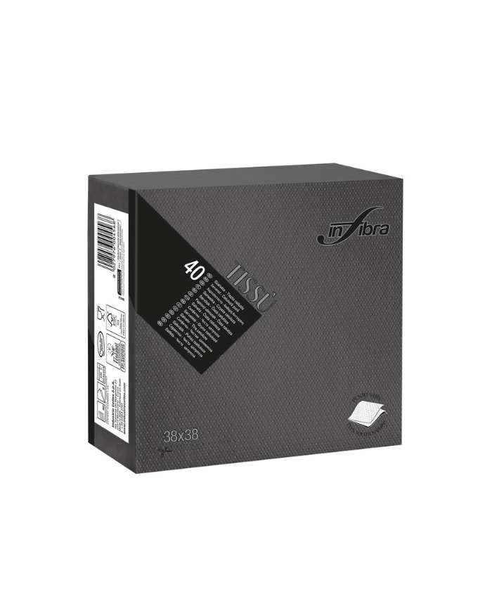 TOVAGLIOLI TIPO TISSÙ 38X38 NERO 40 PZ 36CF
