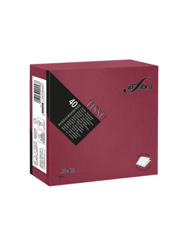 TOVAGLIOLI TIPO TISSÙ 38X38 BORDEAUX 4O PZ 36CF