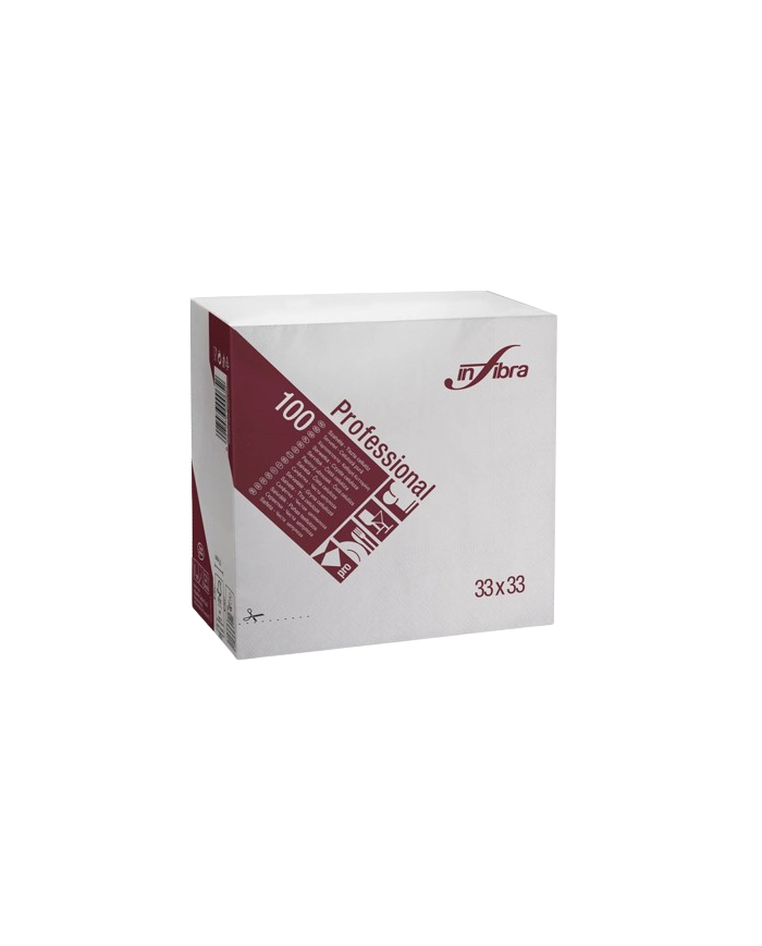 TOVAGLIOLI PROFESSIONALI 33X33 2VELI BIANCO PZ 100