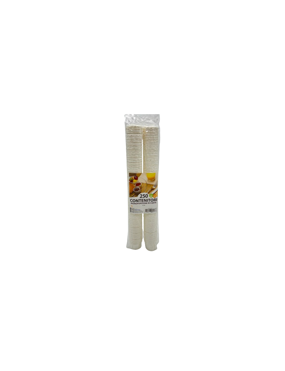 CONTENITORE MONOPORZIONE IN CARTA CAP. 22 ML. 0,75