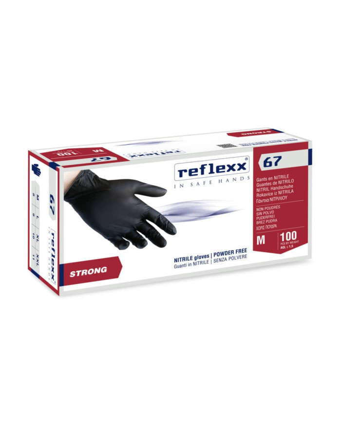 GUANTI IN NITRILE STRONG NERI PZ 100 MIS L