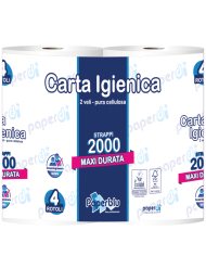 CARTA IGIENICA 2000 STRAPPI 4 ROTOLI CF 10