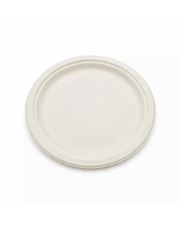 PIATTO PIANO IN POLPA DI CELLULOSA 26 CM CF 25 PZ