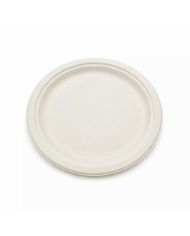 PIATTO PIANO IN POLPA DI CELLULOSA 26 CM CF 25 PZ