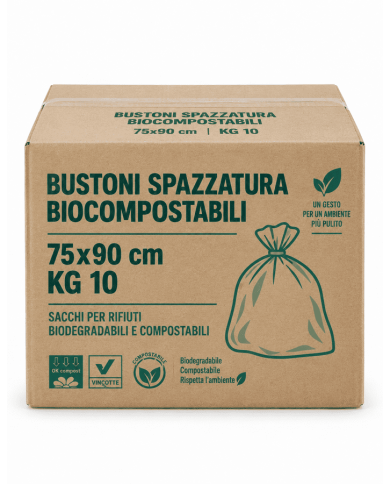BUSTONI SPAZZATURA BIOCOMPOSTABILI 75X90 KG 10