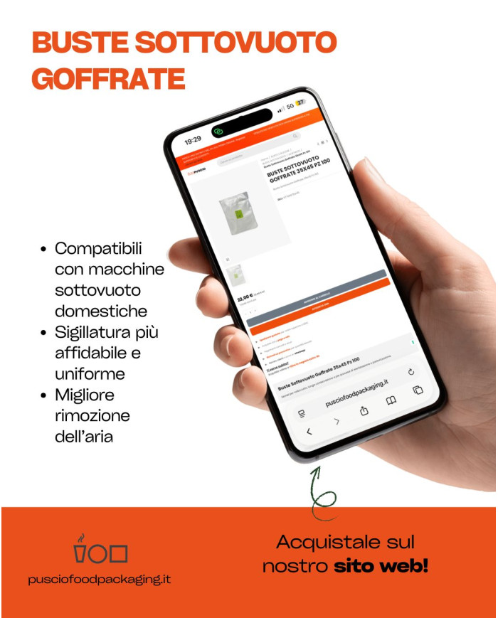 BUSTE SOTTOVUOTO GOFFRATE 15X25 PZ 100