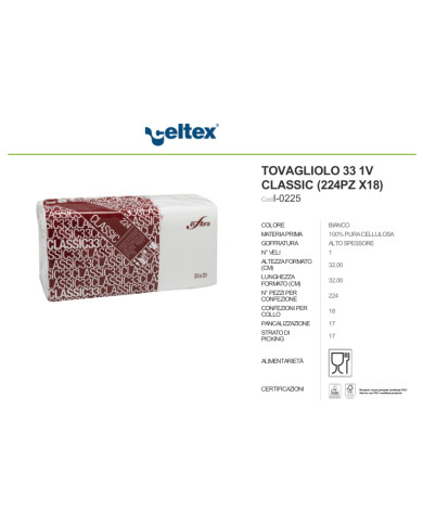 TOVAGLIOLI CLASSIC 224PZ 33X33 MONOVELO