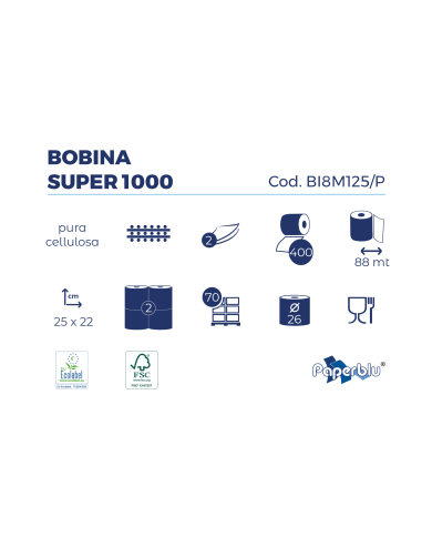BOBINE DI CARTA P.C. SUPER 1000 KG 2