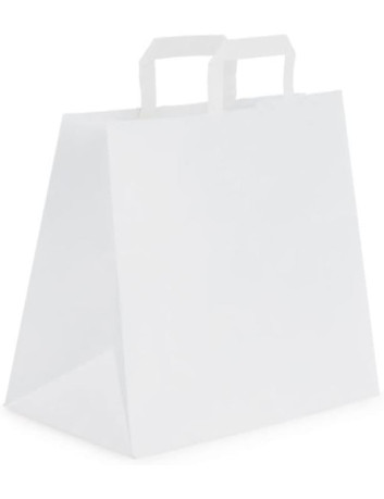 BUSTE IN CARTA BIANCA 32+17X45 MANICO PIATTO PZ 25