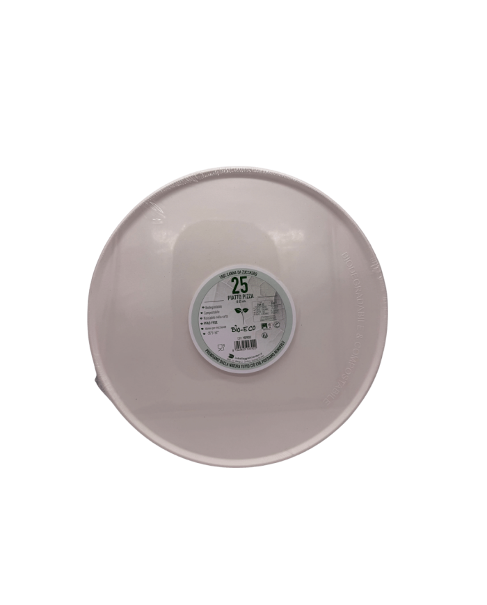 PIATTO PIZZA IN POLPA DI CELLULOSA 33 CM 25 PZ