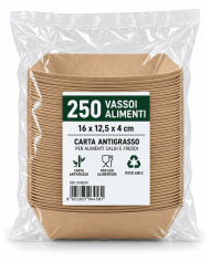VASSOIO CARTA ANTIGRASSO 16X12,5X4 250 PZ