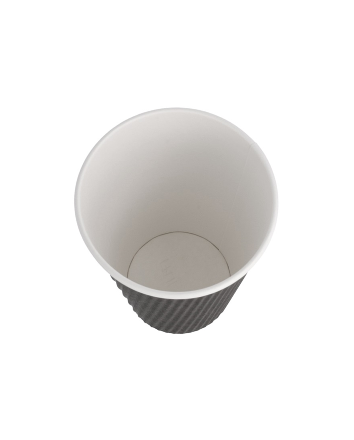 BICCHIERI IN CARTA CORRUGATI NERI  480 ML PZ 25