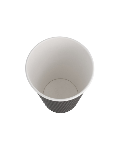 BICCHIERI IN CARTA CORRUGATI NERI  360ML PZ 40