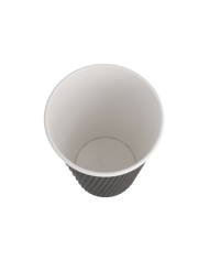 BICCHIERI IN CARTA CORRUGATI NERI  360ML PZ 40