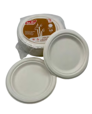 PIATTO OVALE IN POLPA DI CELLULOSA 26X19CM CF50PZ