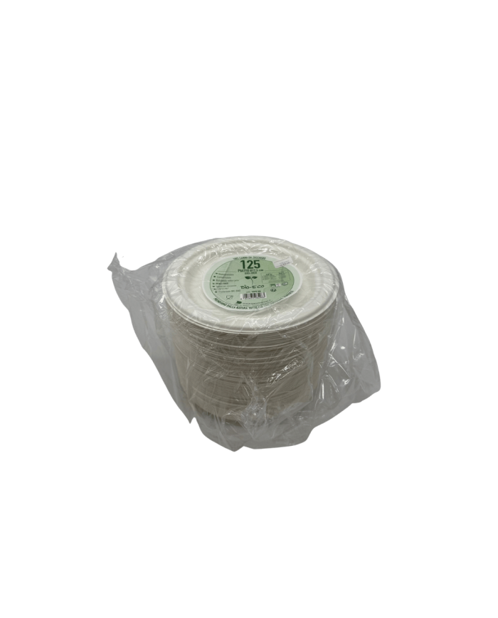PIATTO PIANO IN POLPA DI CELLULOSA 17,5 CM 125 PZ