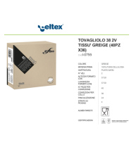 TOVAGLIOLI TIPO TISSÙ 38X38 GREIGE 40 PZ 36CF