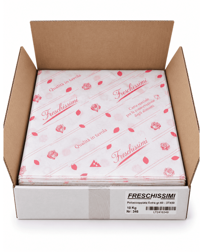 CARTA POLIACCOPPIATA X ALIMENTI 37X50 KG 10 GR 60