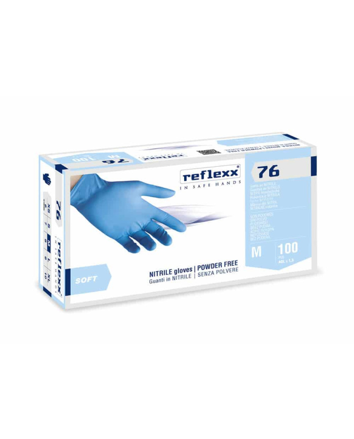GUANTI NITRILE BLU L PZ 100 REFLEXX 76