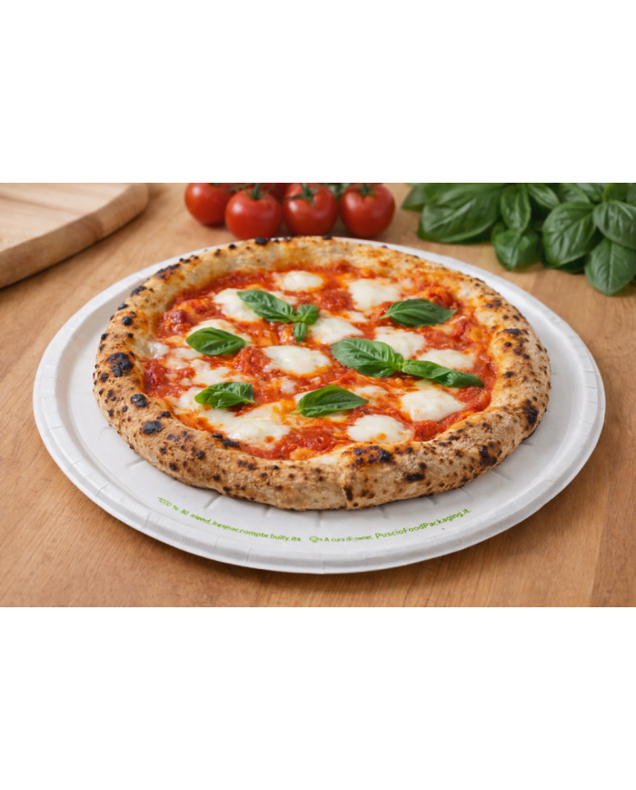 PIATTO PIZZA CARTONCINO BIANCO 33CM PZ 50