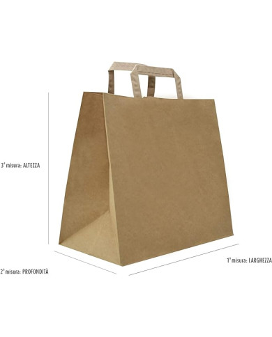 BUSTE IN CARTA AVANA TAKE AWAY 27+17X29 PIAT PZ 25