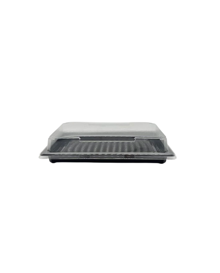 CONTENITORI NERI IN PET PER SUSHI 255X185X20 PZ50