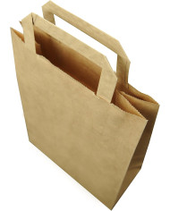 BUSTE IN CARTA AVANA 18+8X24 MANICO PIATTO PZ 25