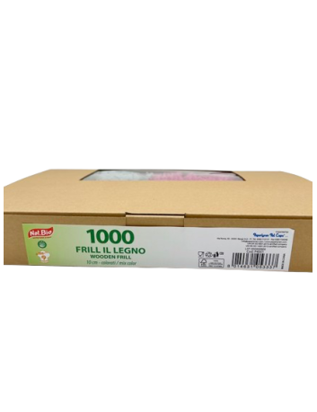 STUZZICADENTI CON FRILL COL. ASSOR. 100 MM PZ1000