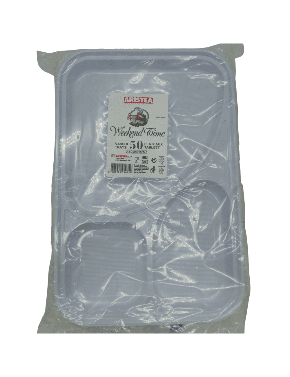 VASSOI IN PLASTICA 3 SCOMPARTI 21X31 PZ 50