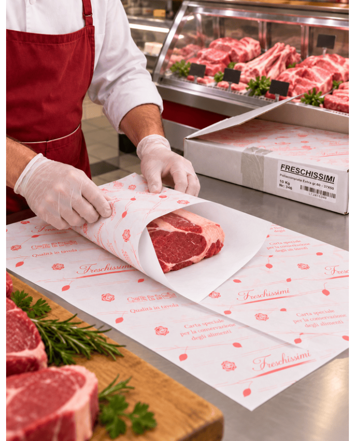 CARTA POLIACCOPPIATA X ALIMENTI 37X50 KG 10 GR 60